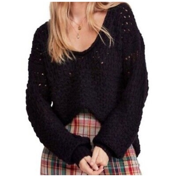 Free People Sweaters - Free People Sweater Black V-neck S NWT